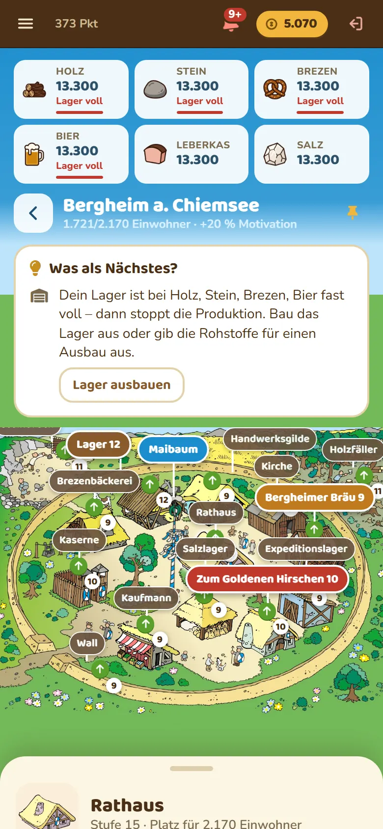 Screenshot: Dein Dorf